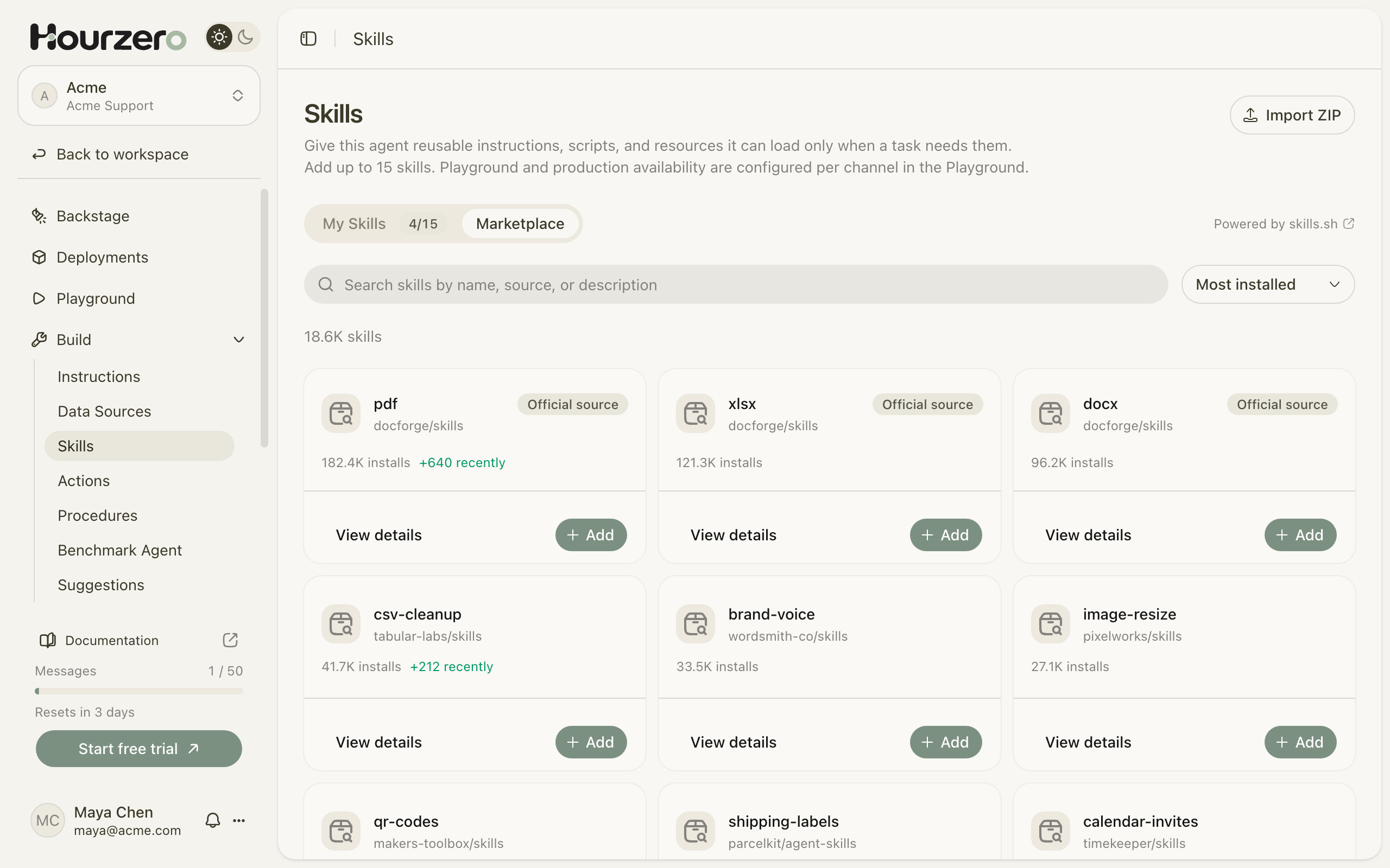 The skills marketplace